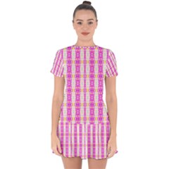 Equixbars Drop Hem Mini Chiffon Dress by Tiffied