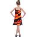 Red  Waves Abstract Series No13 Kids  Overall Dress View2