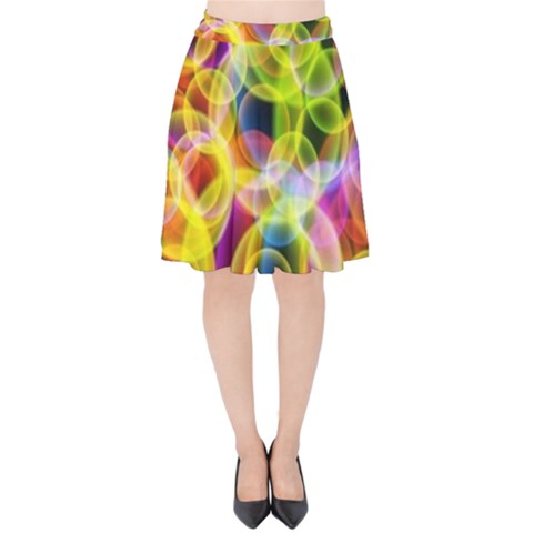 Abstract-colourful-bubbles-vector-background-21506 Velvet High Waist Skirt