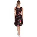 Donuts Black & Pink Sprinkles Knee Length Skater Dress With PocketsClone View4