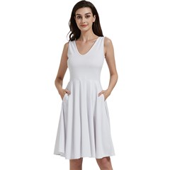 Sleeveless V-Neck Skater Dress with Pockets Icon